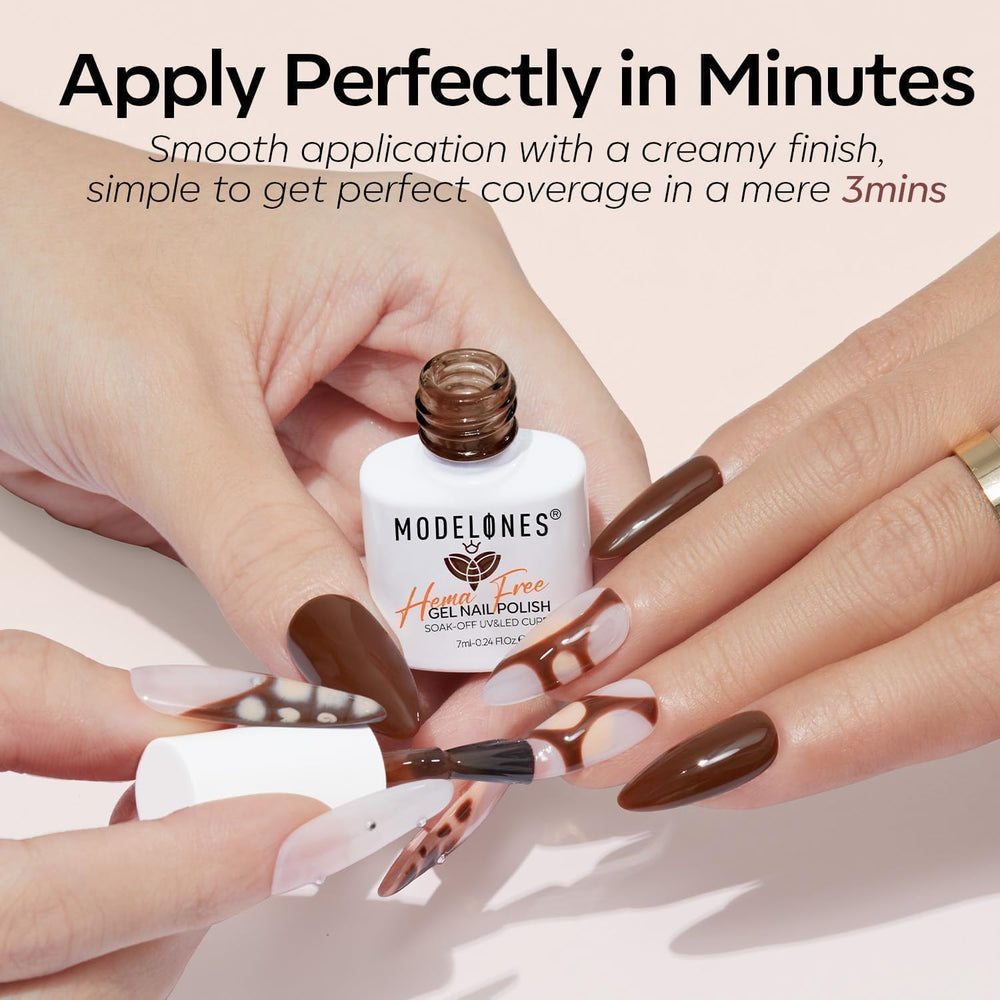 Modelones polka dot nail art design inspires chic, subtle style.