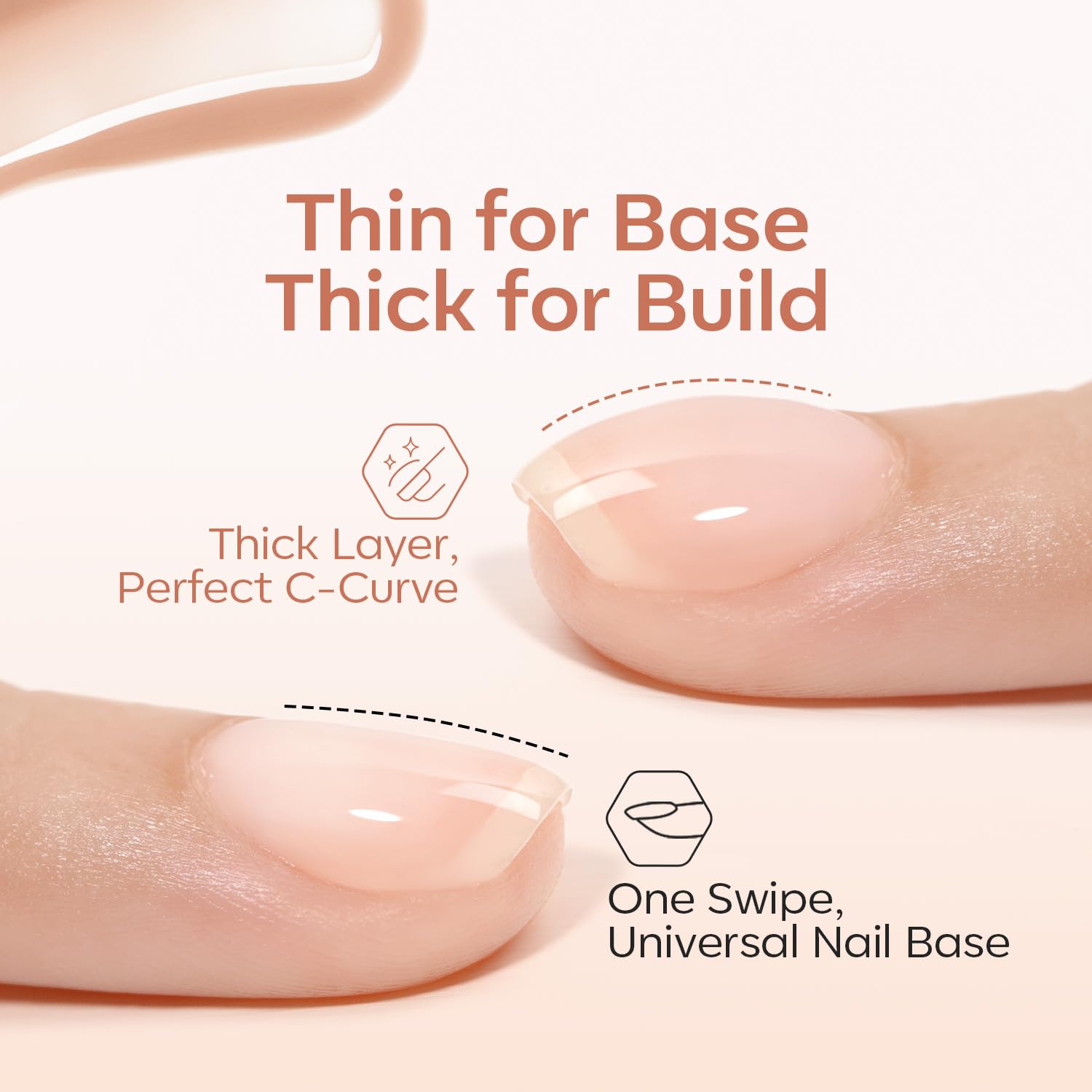Modelones gel demonstrates smooth self‑leveling texture during application