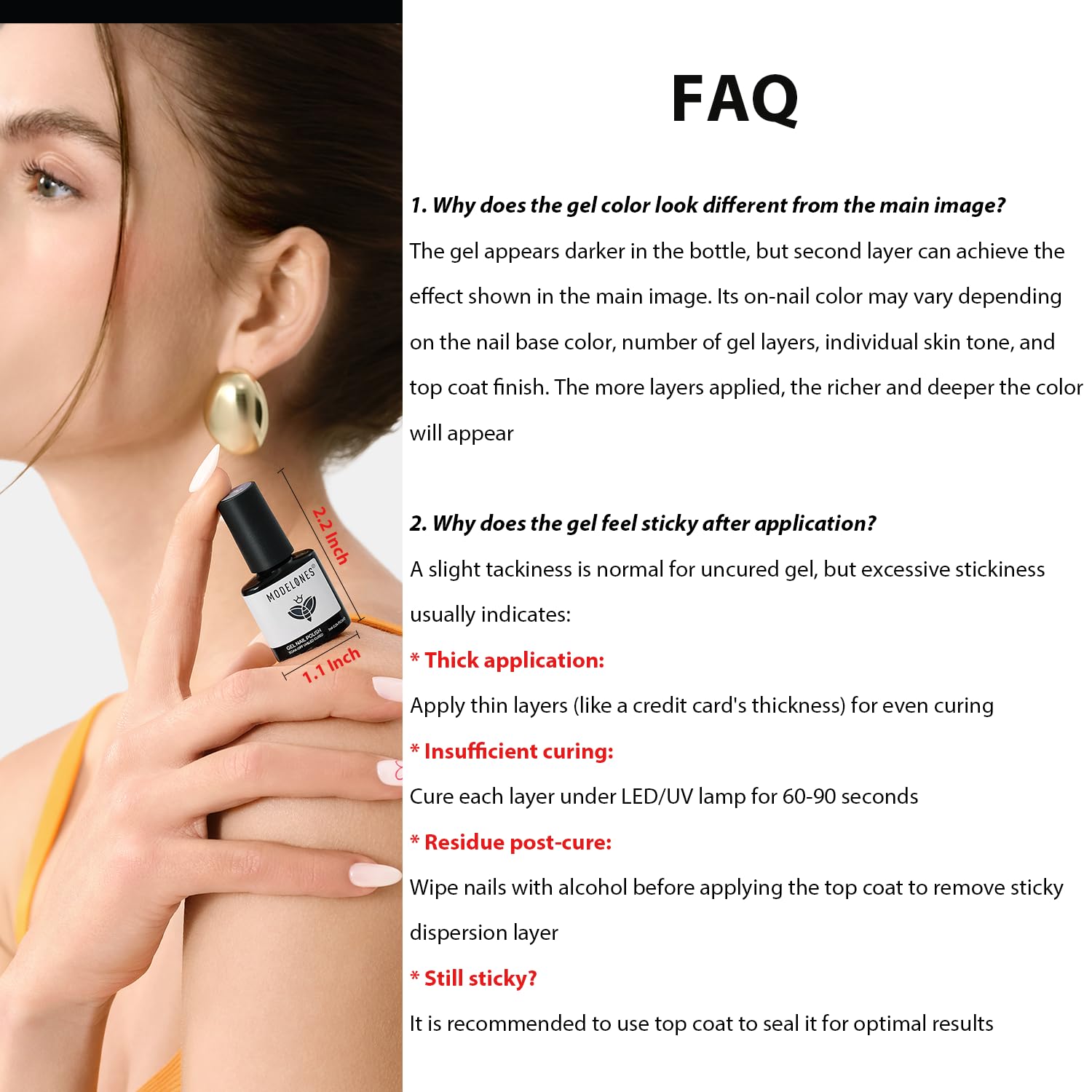 Modelones skin safety reminder to perform a skin test before use.