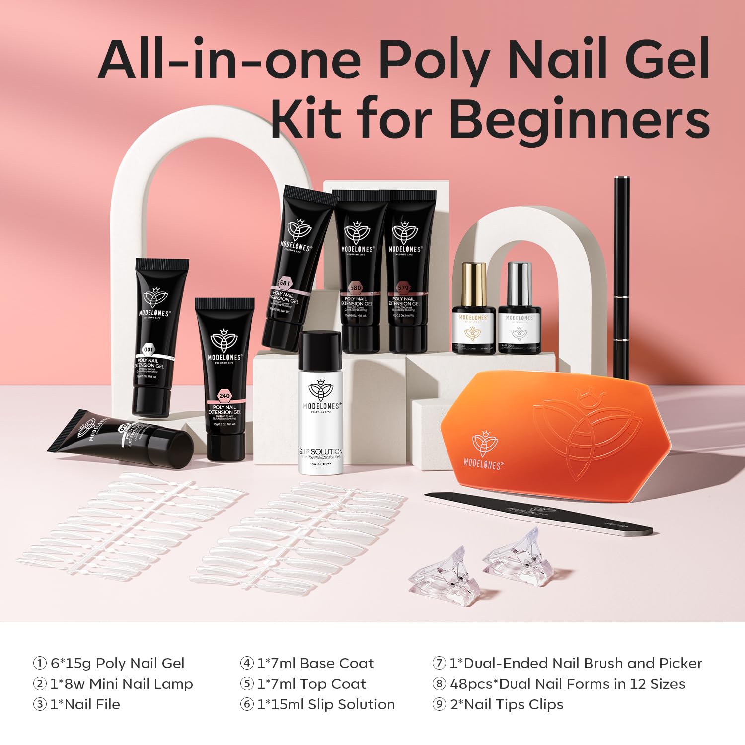 Modelones slip solution 15ml for smooth gel application