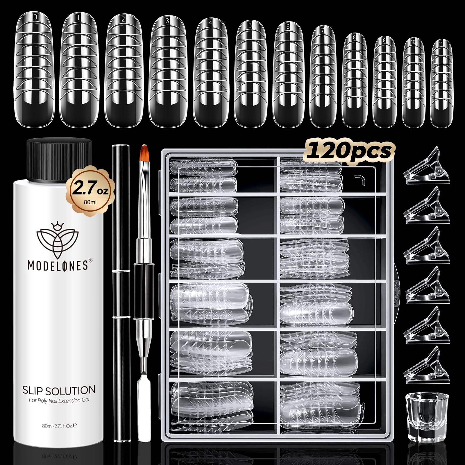 Modelones slip solution bottle with anti-stick formula for poly gel
