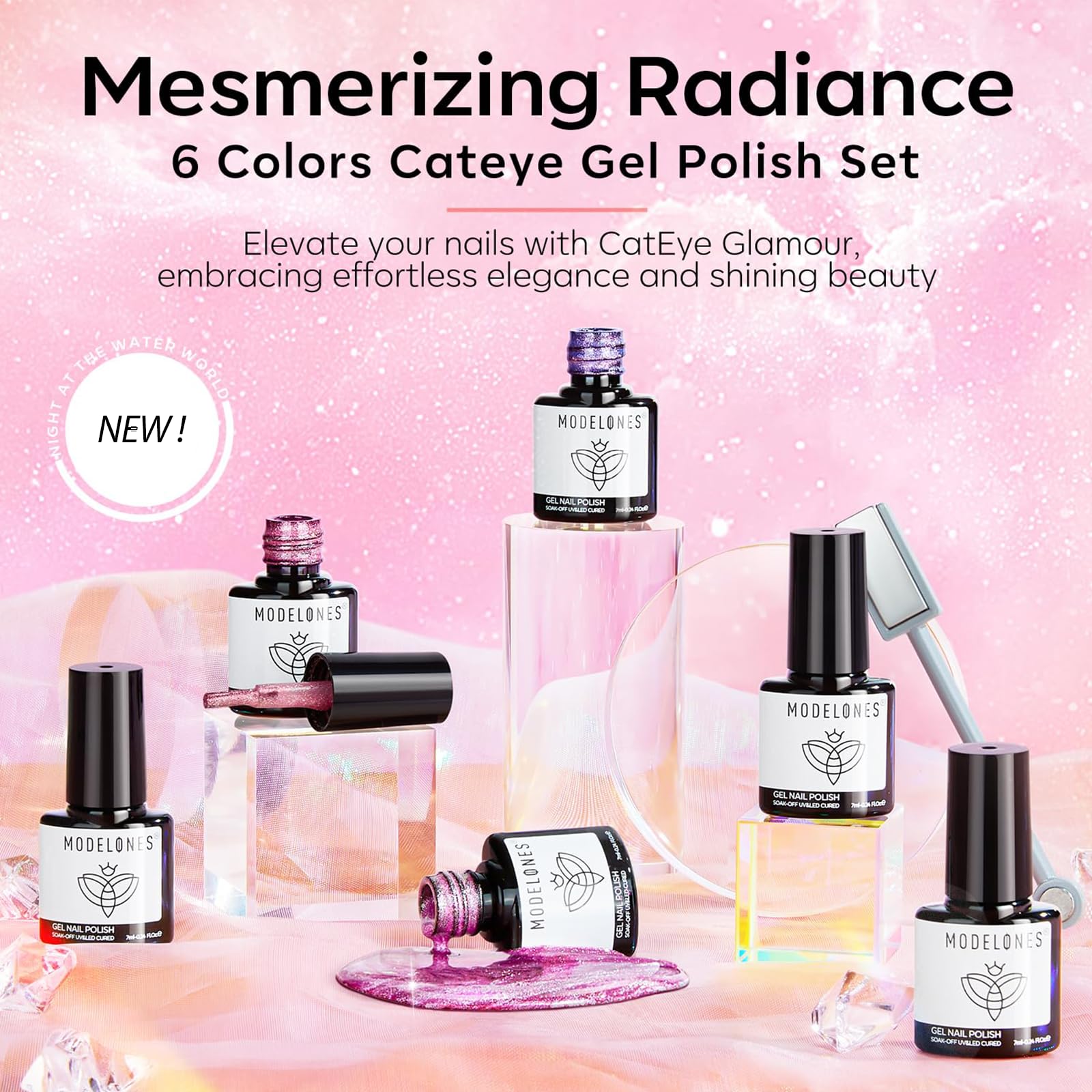 Soak-off removal friendly formula from Modelones gel polish kit.