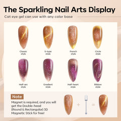 Modelones sparkle purple gel polish offers rich color and magnetic depth
