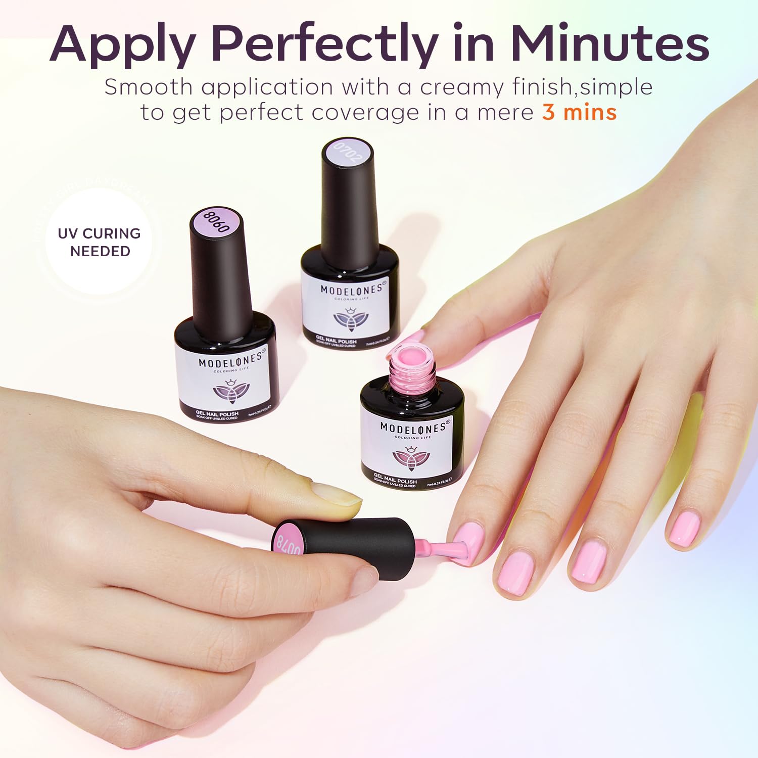 Modelones spring color palette shown for versatile nail art ideas