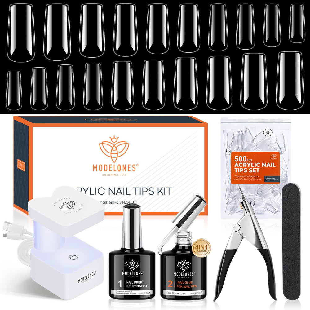 Modelones square nail tips for reliable extensions and better grip