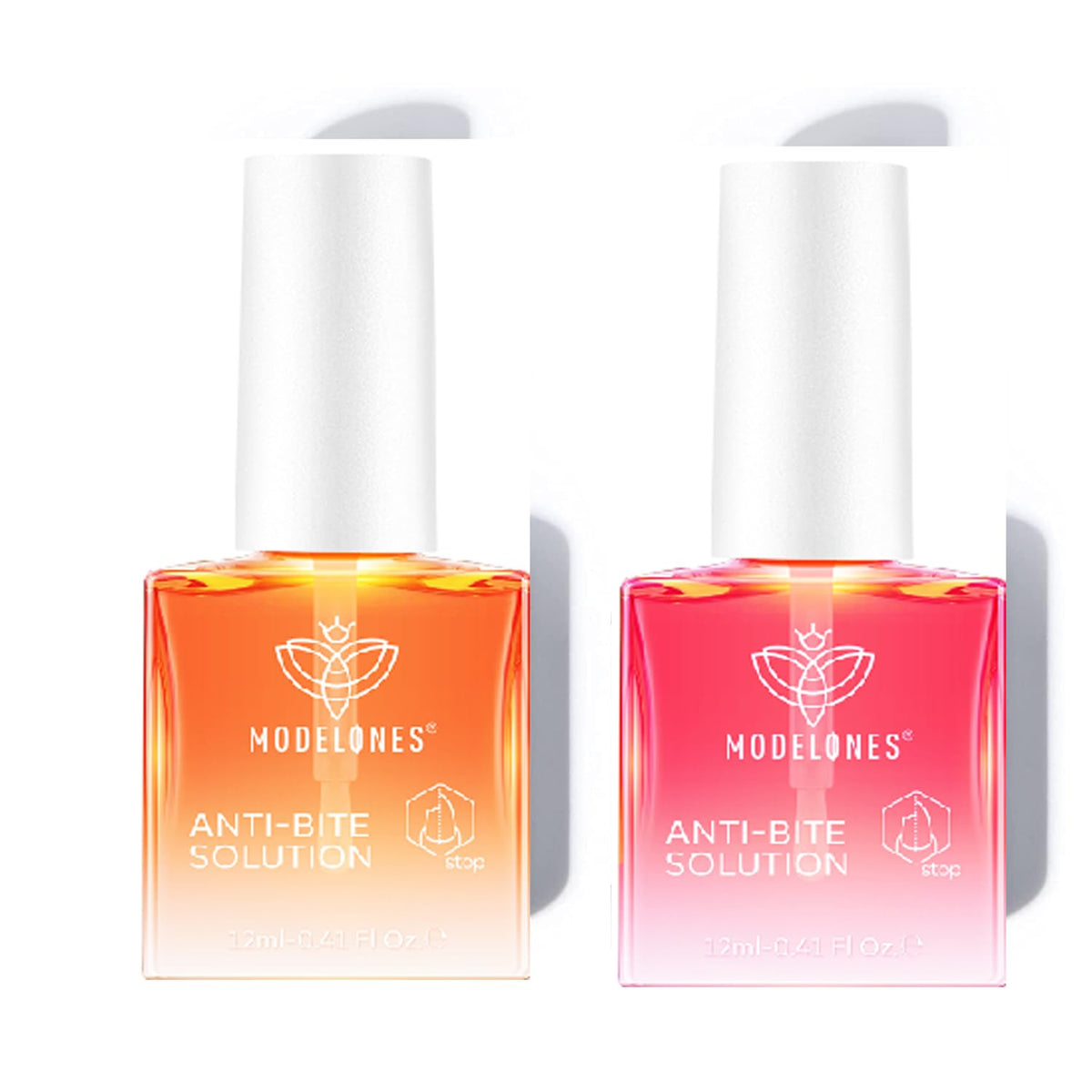 modelones stop-nail-biting-polish bottle demonstrates bitter deterrent for daily use