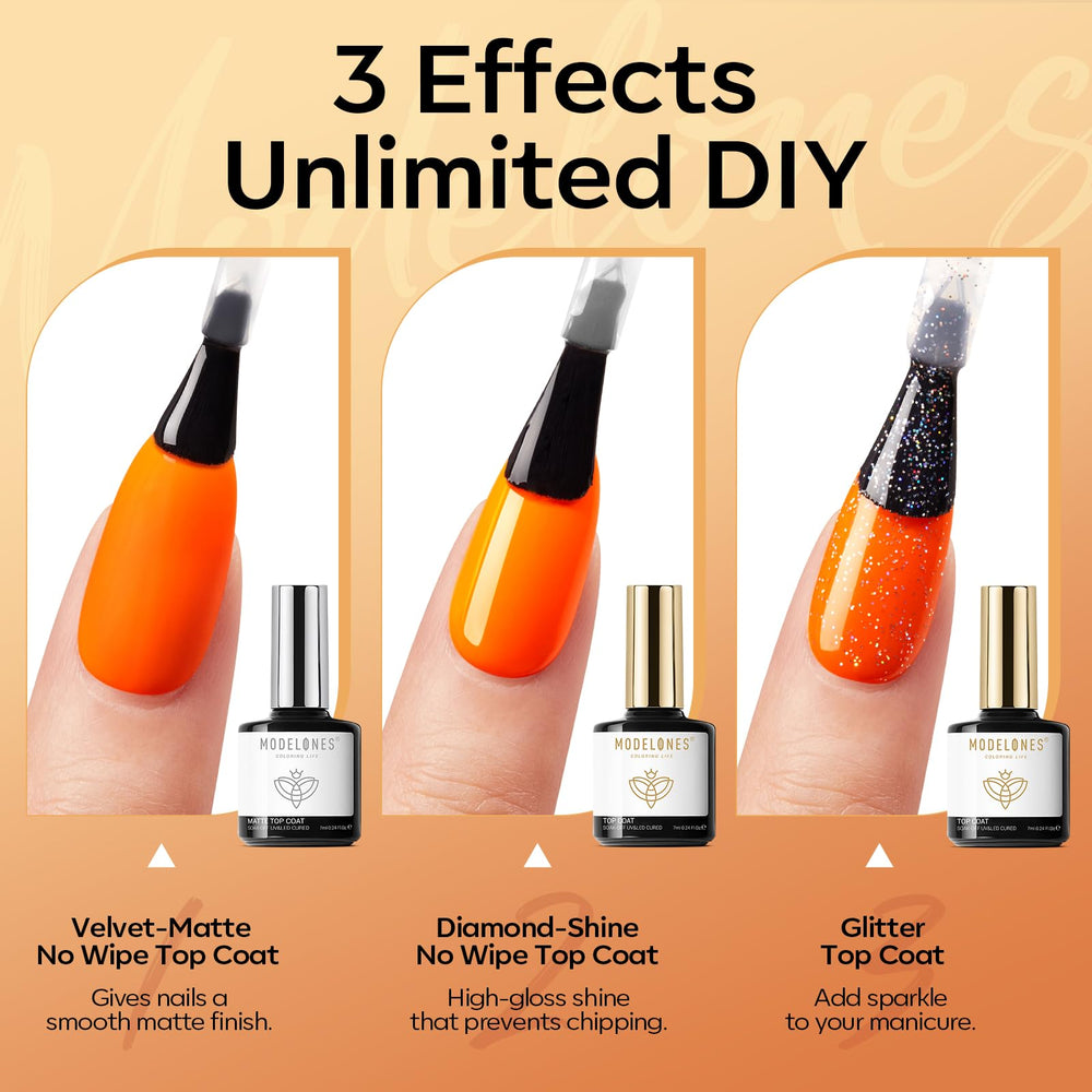 Modelones gel polish color swatches display 20 shades for mood matching