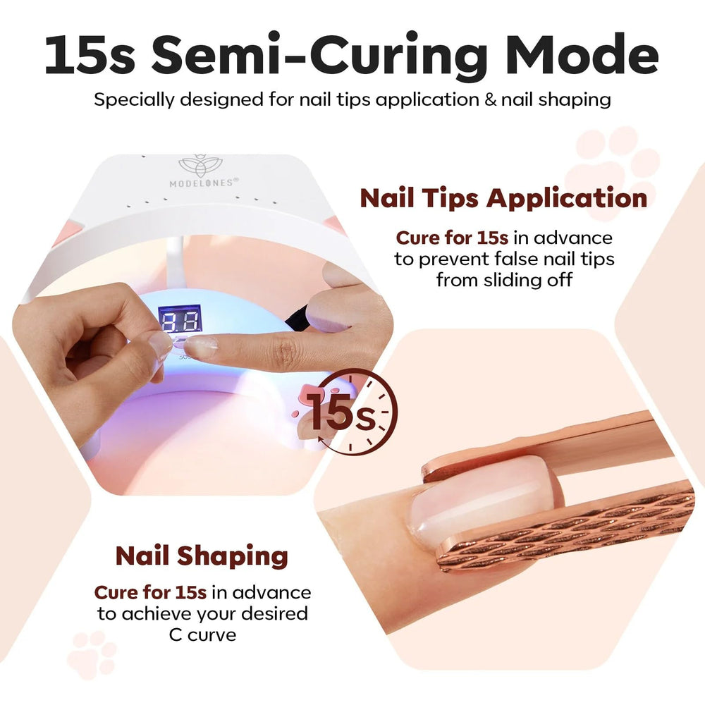 Modelones wide compatibility supports base/top coats and colors.