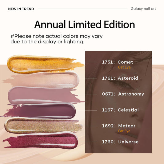 Modelones winter nude brown gel polish bottle highlighting magnetic effects
