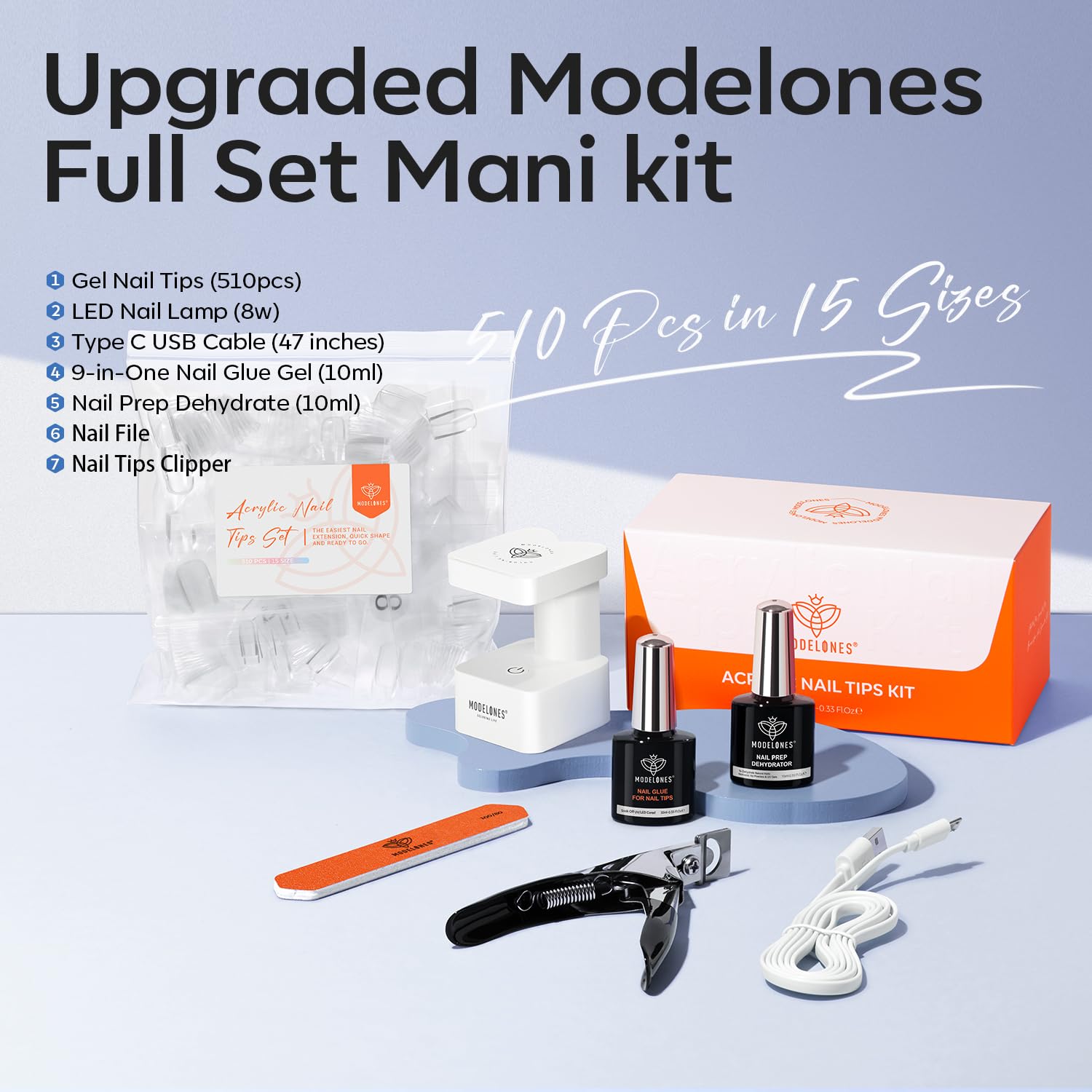 Modelones X nail tips clipper for clean shaping