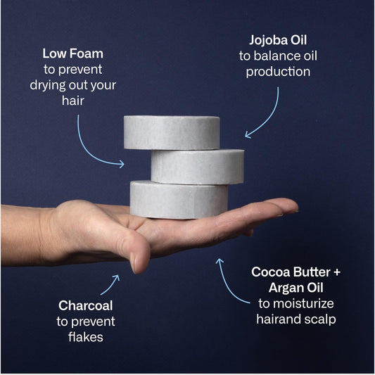 Modern Mammals Light Shampoo Bar shows low suds for gentle cleansing