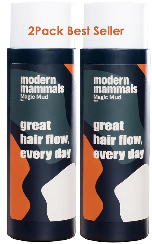 Modern Mammals Men's Hydrating Shampoo bottle illustrates a non-drying cleanse that adds natural volume.
