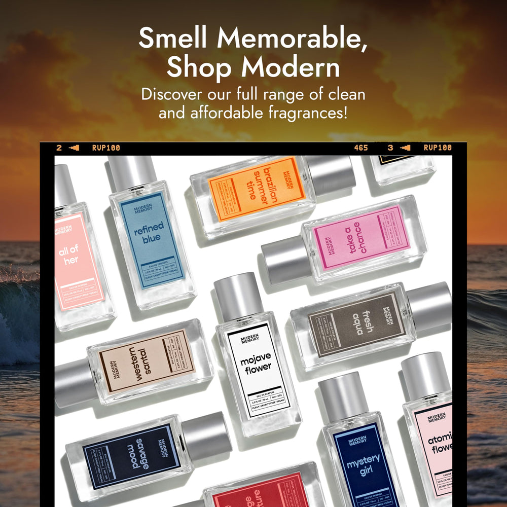 Modern Memory Born Hero ingredients list label; transparent vegan and cruelty-free values.
