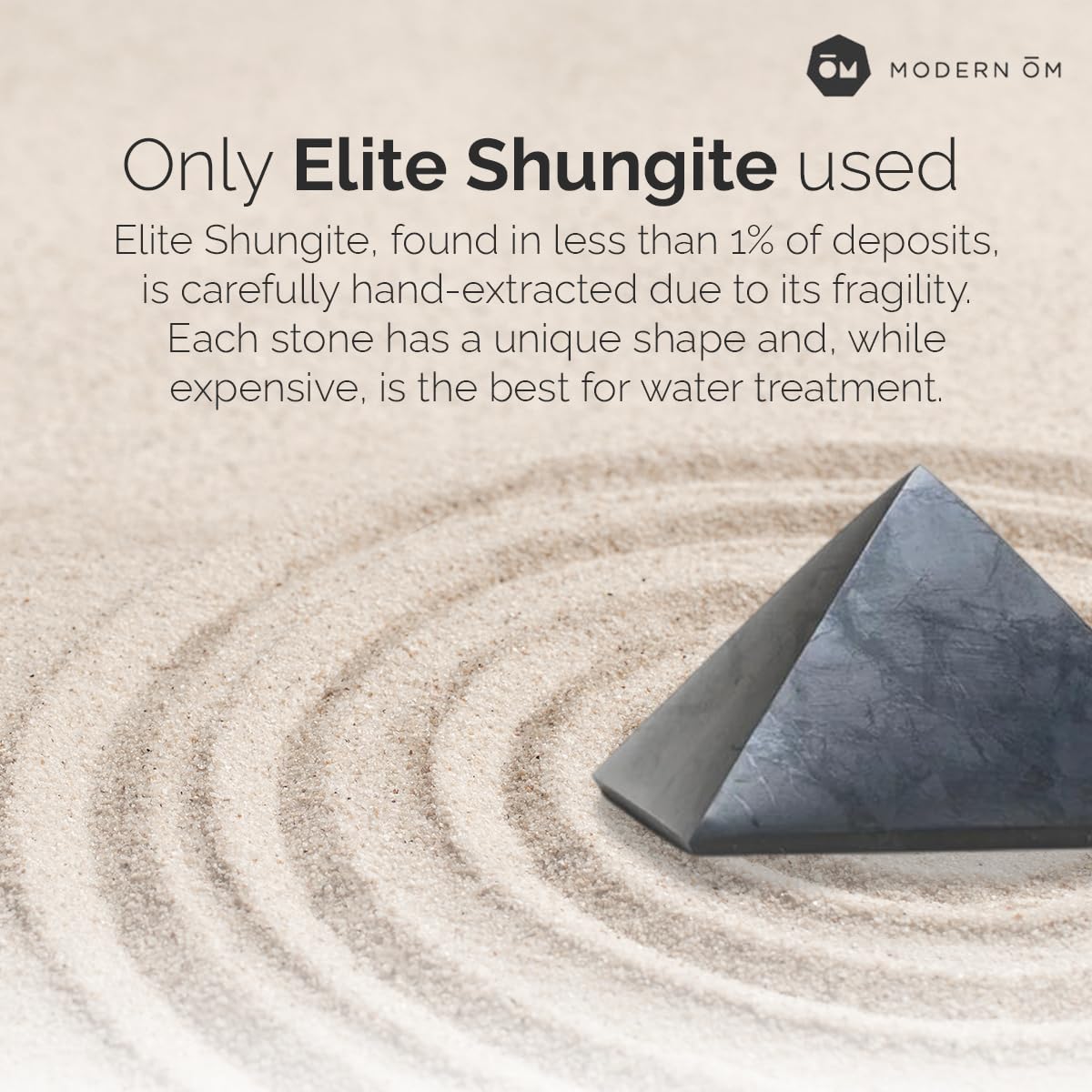 Eco-friendly packaging of Modern ŌM Shungite Recharge supports sustainable routines.