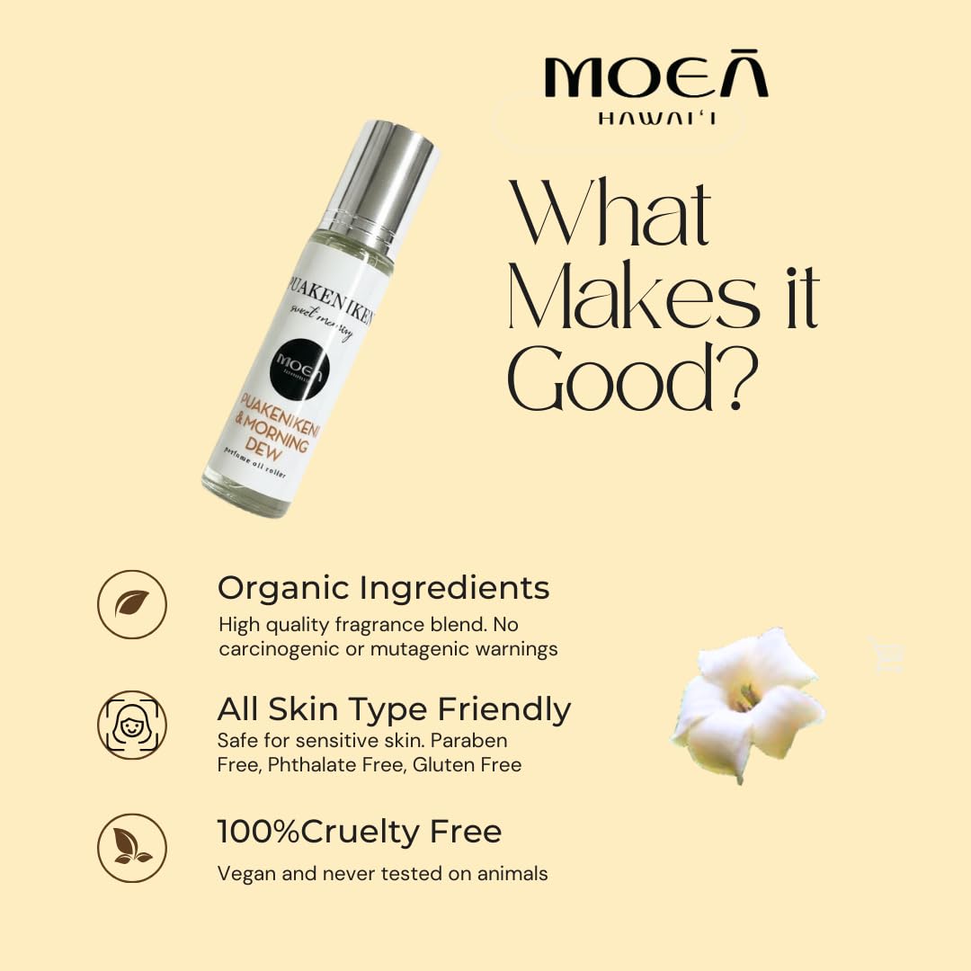 MOEA HAWAII Puakenikeni roller—made in Hawaii for lei-worthy everyday elegance