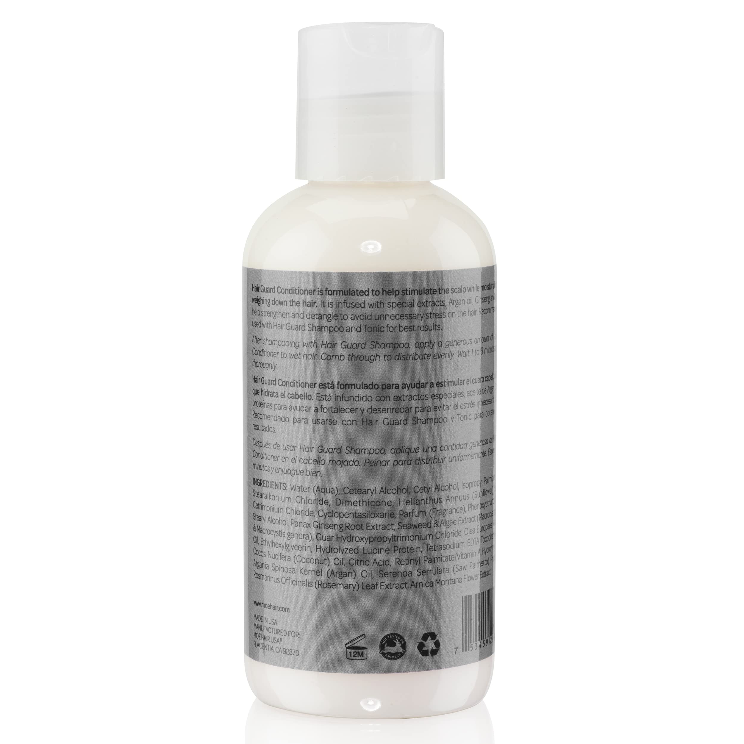 MOEHAIR Hair Guard lather action demonstrates natural volumizing lift.