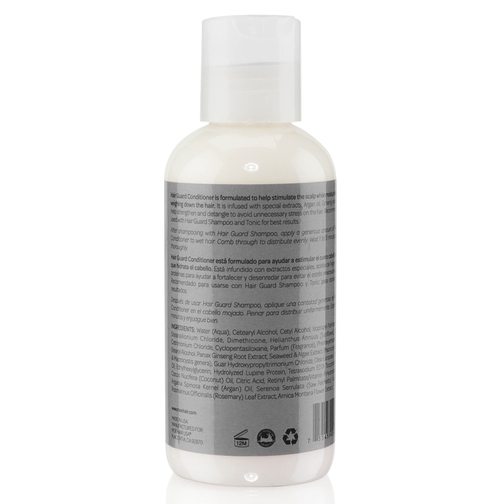 MOEHAIR Hair Guard lather action demonstrates natural volumizing lift.
