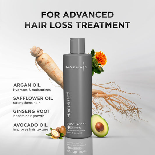 MOEHAIR Hair Guard Shampoo lather showing rich foam for thorough scalp cleansing.