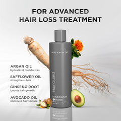 MOEHAIR Hair Guard Shampoo lather showing rich foam for thorough scalp cleansing.