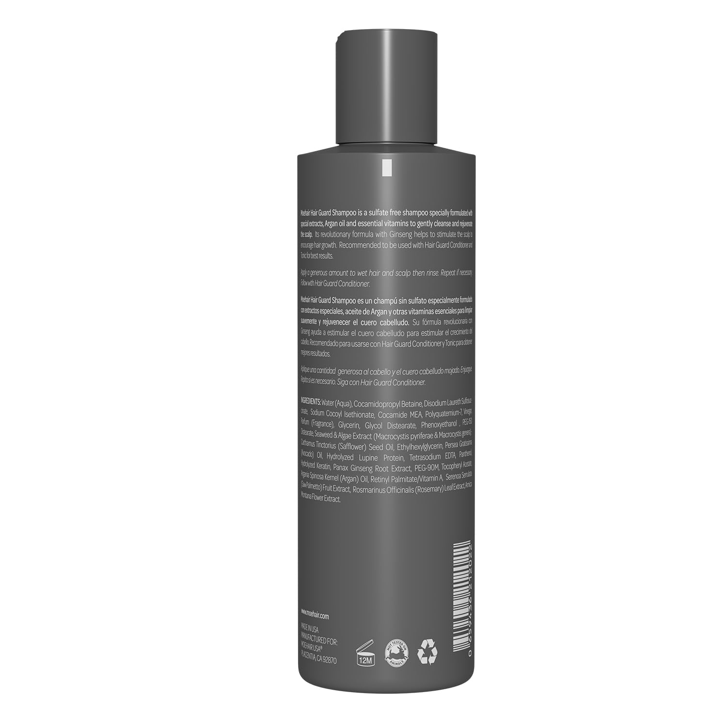 MOEHAIR Hair Guard Shampoo sulfate-free formula for gentle daily use.