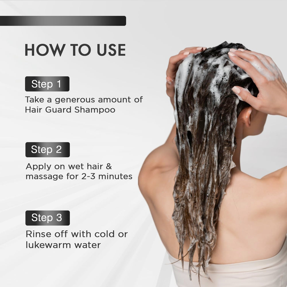 MOEHAIR Hair Guard Shampoo volumizing effect creates fuller-looking hair.