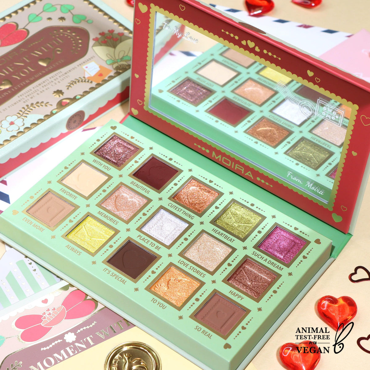 Moira A Moment With You Palette showcasing versatile shadows for soft to glam eye looks and easy blending