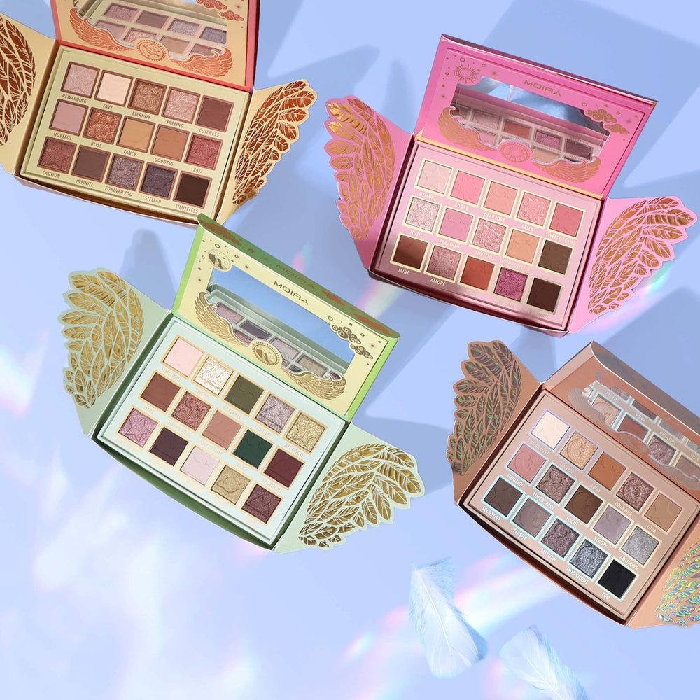 Moira Chasing Eternity Palette packaging highlights cruelty-free, vegan formulation