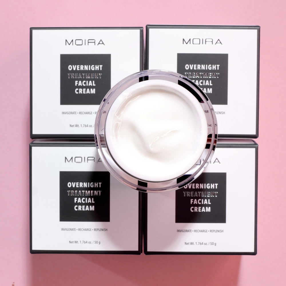 Moira Overnight Treatment Facial Cream after use with glowing morning skin