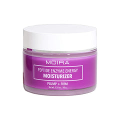 Moira Peptide Enzyme Energy Moisturizer bottle closeup with lightweight hydration