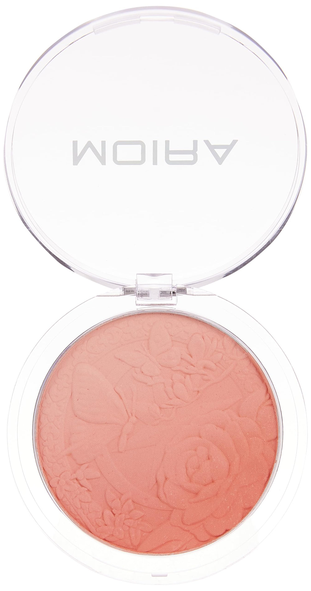 Compact packaging detail reflects floral-inspired design and portability.