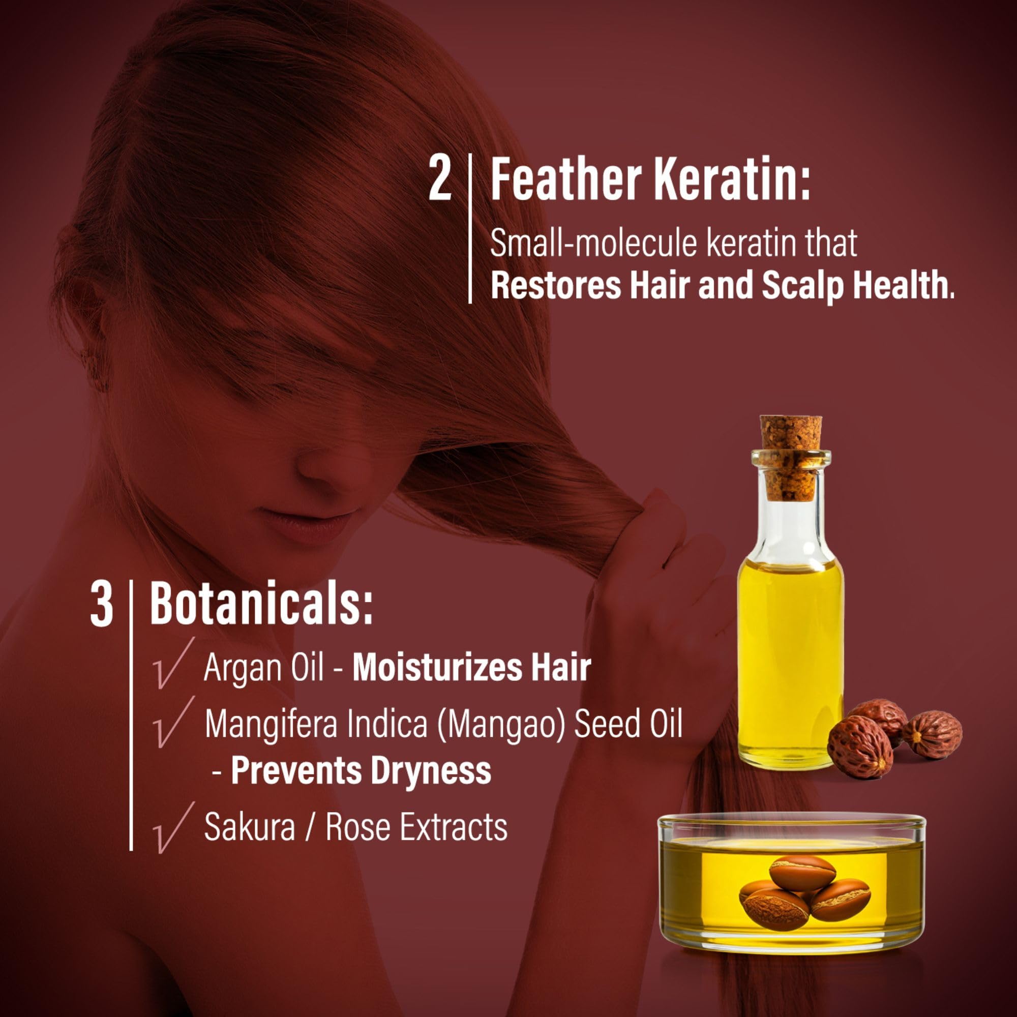 Moist Diane conditioner being applied for detangling and shine