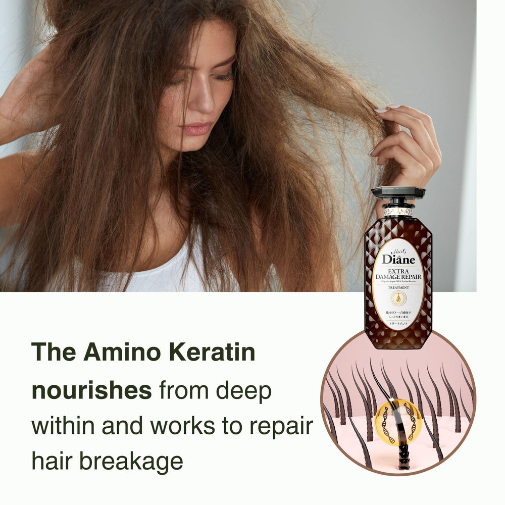 Moist Diane conditioner bleached hair care supports color-treated strands with gentle conditioning.