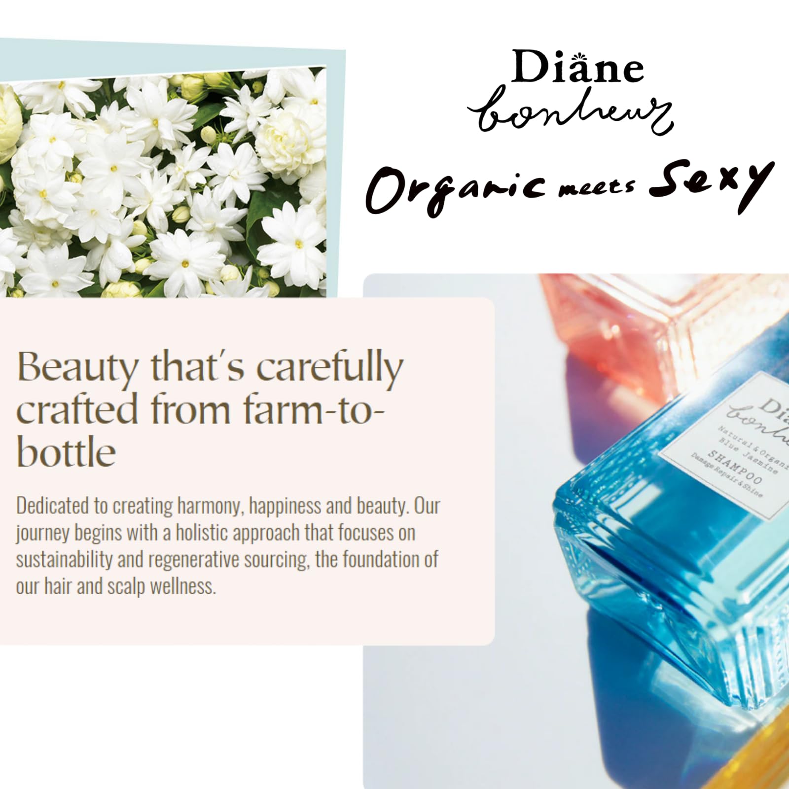 Moist Diane shampoo pump-top close-up highlights convenient dispensing.