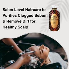 Moist Diane Repair Shampoo amino keratin emphasis shows strand strengthening potential.