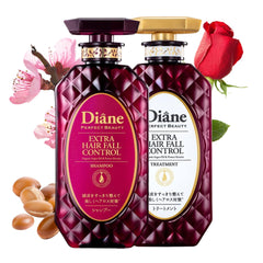 Moist Diane thickening shampoo bottle highlighting keratin boost for fuller hair