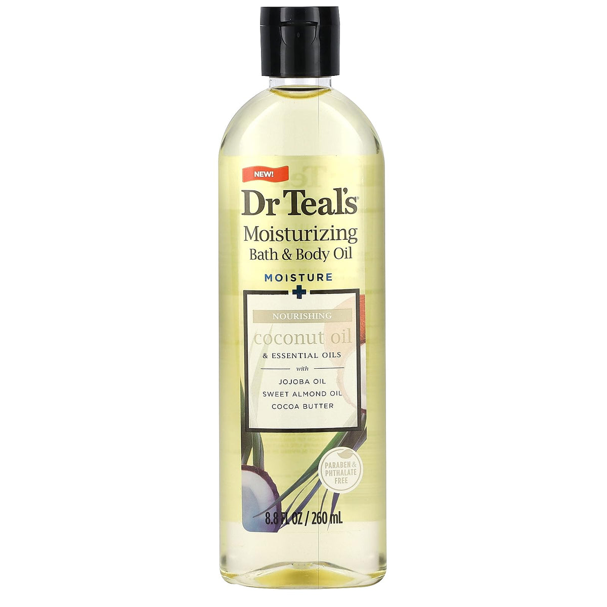 Moisturizing Nourishing Bath & Body Oil bottle for post-shower hydration.