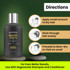 Mokita Naturals serum in-use on hair reveals weightless, silky finish.
