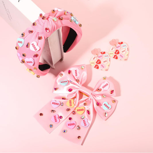 mokkia silk ribbon hair bow clip in pink satin for versatile styling