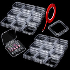 Molain clear nail case with 40 pieces for easy salon organization
