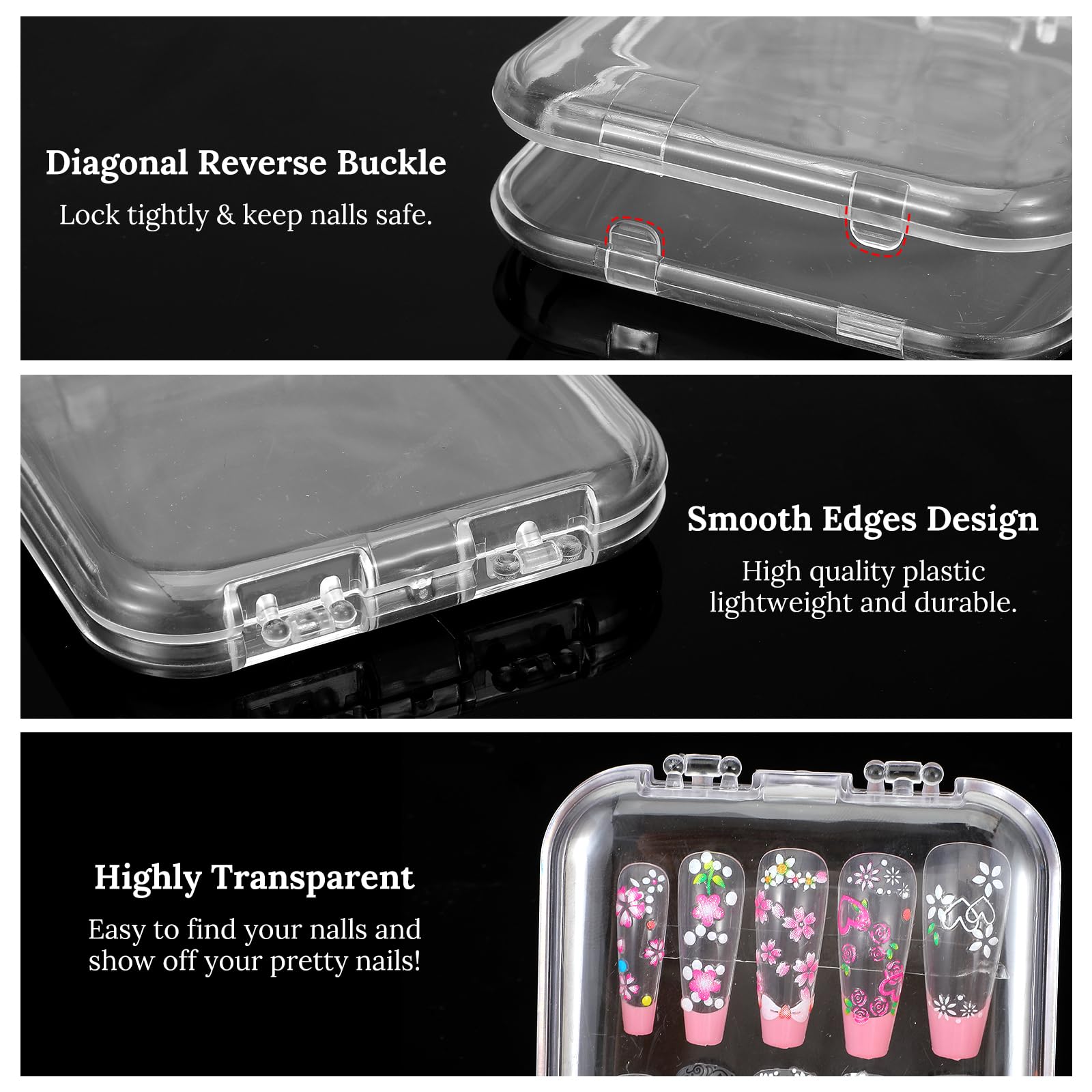Molain snap-closure nail box keeps contents dust-free