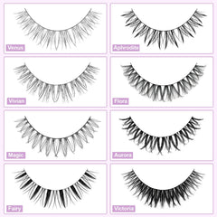 Molly Magic D-curl lash band shows a thin invisible line for a natural look.