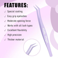 Molly Magic kit contents arranged for easy learning and faster lash creation.