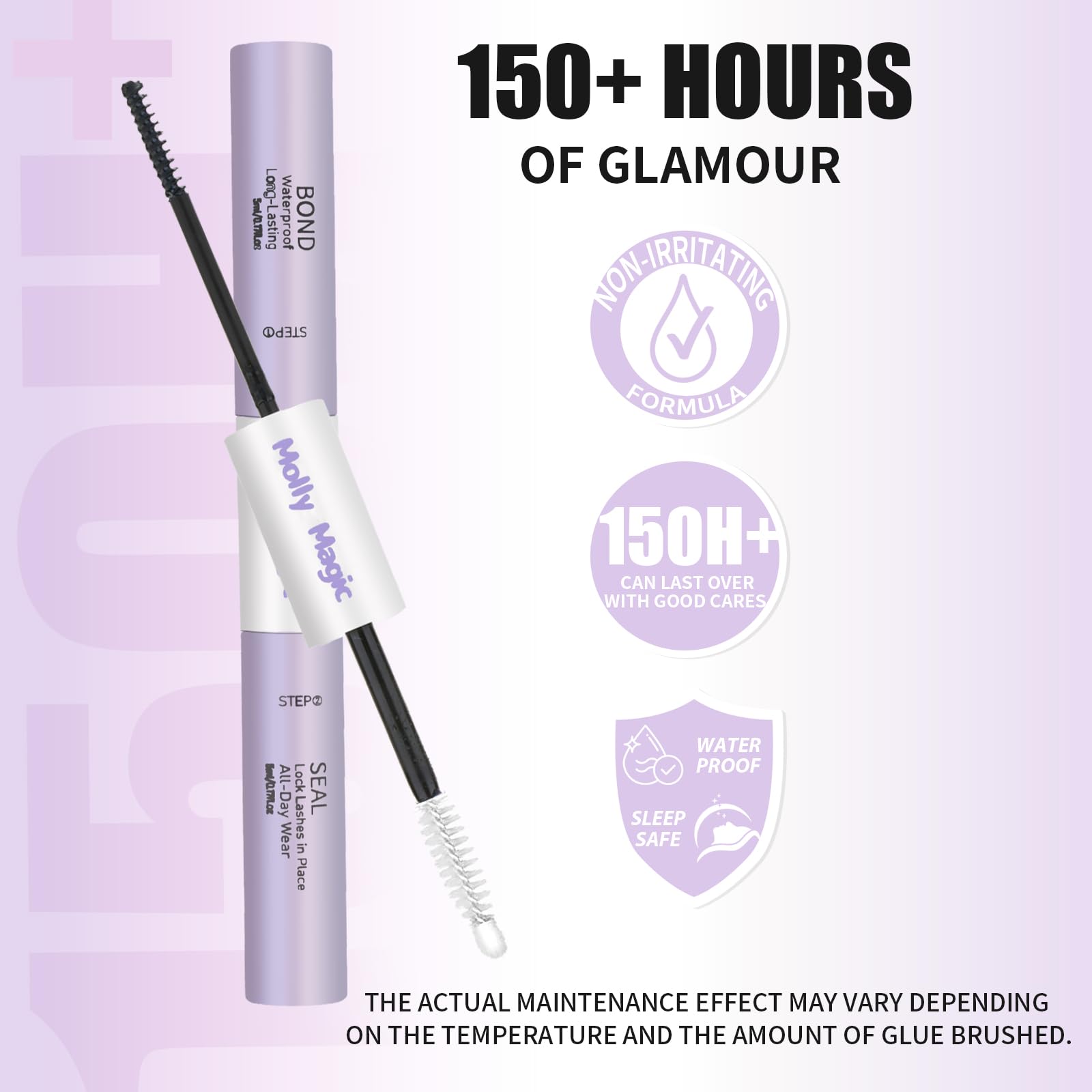 Molly Magic lash tweezers with thick grip for precise, comfortable application.