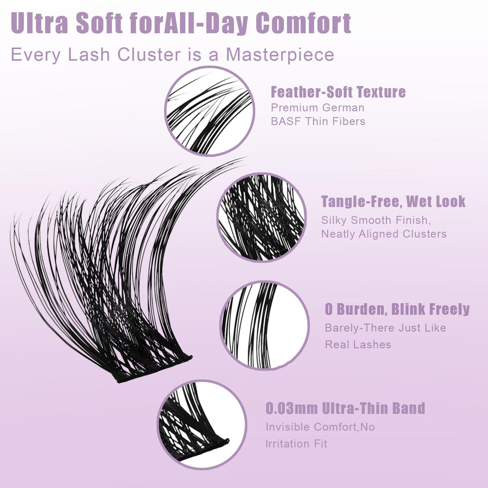 Molly Magic ultra-soft fibers lashes highlight plush texture for a comfortable wear.