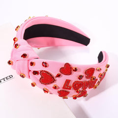 MOLOCH beaded heart charms headband ideal for galentine's day looks