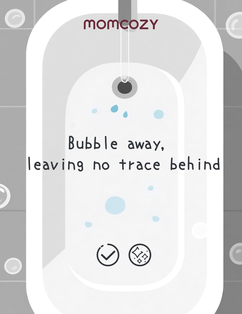 Momcozy bath bombs dissolve slowly to reveal colors.