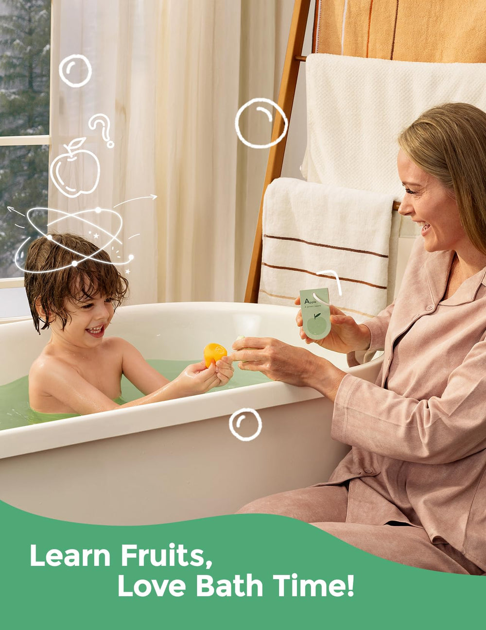 Momcozy fruit bath bombs grape shape for gentle cleansing and mood brightening.