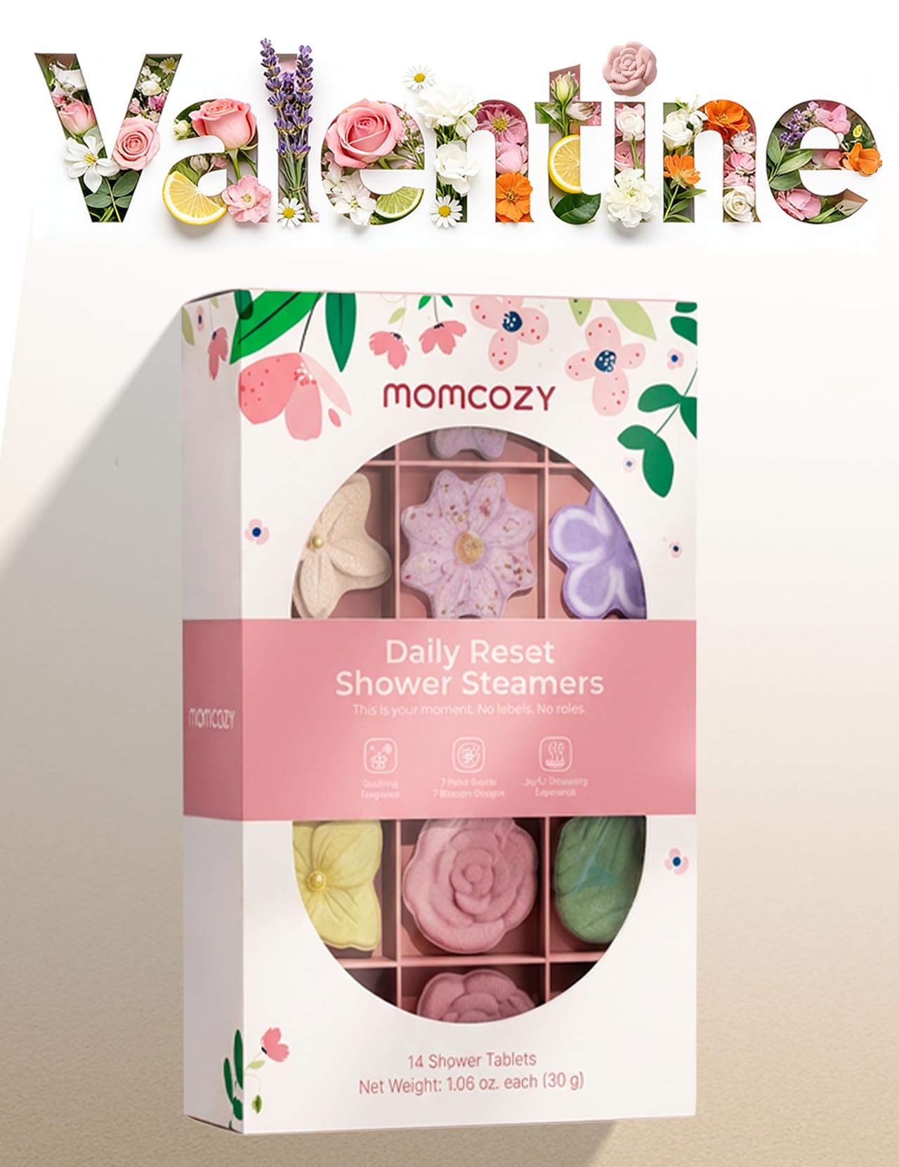 Momcozy heart-shaped steamer for intimate, shared shower moments