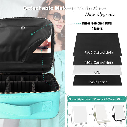 MOMIRA bag with adjustable brightness supports natural lighting during makeup.