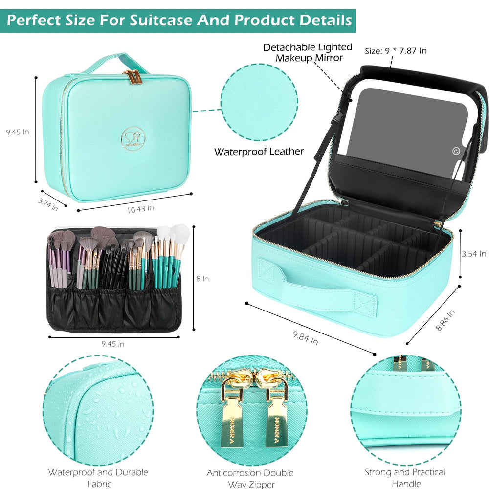 MOMIRA waterproof case protects cosmetics during travel and hotel stays.